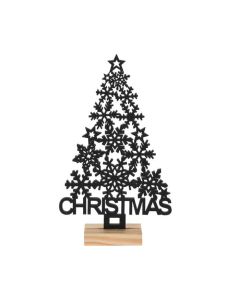 Kerstboom op voet 23cm zwart diverse modellen