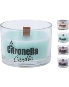 Citronella kaars met houten lont