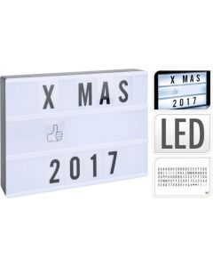 Licht box LED 31x5x22 cm met 100 symbolen