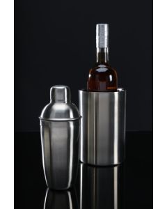 Barset RVS shaker en wijnkoeler