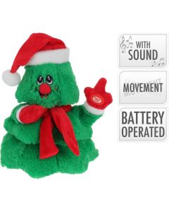 Kerstboom 23cm met muziek