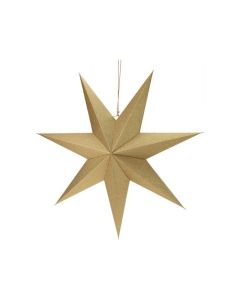 Kerst ster goud 75cm papier