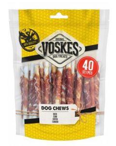 Hondensnack Rawhide Kip Eend Twist 40 stuks