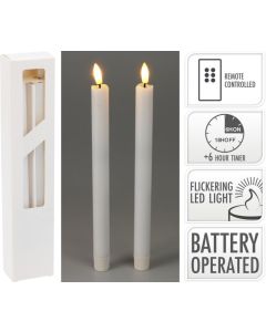 LED dinerkaars wit (2 stuks) - 25 cm