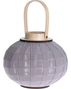 Lantaarn Bamboe Stof grijs Ã˜ 25cm