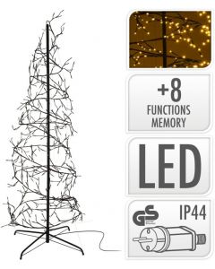 Spiraalvormige LED-verlichte boom