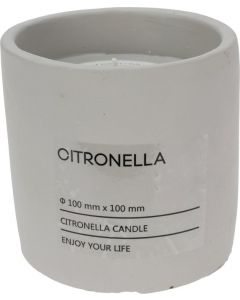 Citronella Kaars in Pot Cement