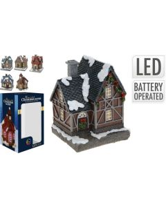 Kersthuisjes met wit LED
