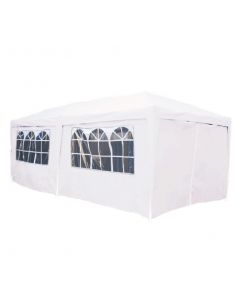 Easy-up partytent met zijwanden 3x6m PE 160 gr/m2 - wit