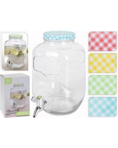 Drankdispenser glas 4 liter 4ass 