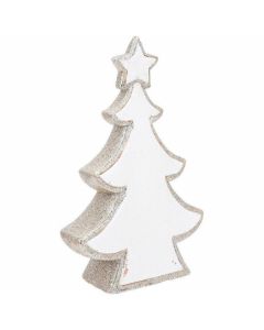 Kerstboom Glitter 42cm Zilver