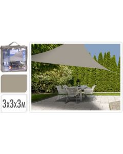 Schaduwdoek Driehoek Beige 3x3x3m