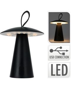 Tafellamp led oplaadbaar zwart