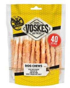 Hondensnack Rawhide Kip Twist 40 stuks