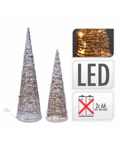 Cone Rotan Kerst - 20 LEDs - 80 CM