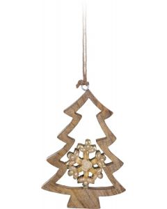 Hangdeco kerstboom 15 cm