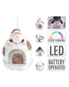 Kerst Hangdecoratie Iglo LED verlichting - 7 cm