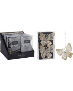 Hangdeco vlinder 11cm 2 stuks