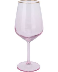 Wijnglas Roze 22cm