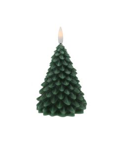 Ledkaars kerstboom 11cm groen