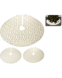 Kerstboomrok wit goud