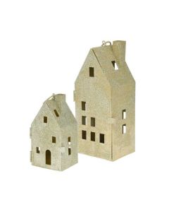 Kerst huisjes deco goud
