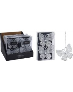 Hangdeco vlinder 11cm 2 stuks
