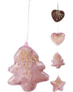 Kerst Hangdecoratie fluweel 8cm