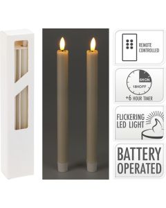 LED dinerkaars ivoor (2 stuks)