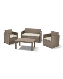 Allibert Merano loungeset cappuccino - 4-persoons