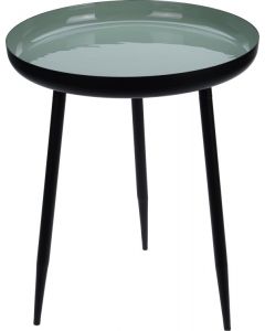 Bijzettafel Rond Zwart-Groen - Ø36,5 cm