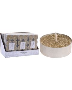 Theelicht Set Van 8sts Goud
