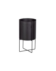 WOOOD Arda Plantenpot Metaal Zwart - 40 cm