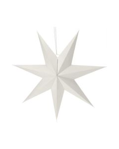 Kerst ster wit 75cm papier