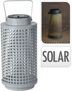 Solar lantaarn grijs 23cm