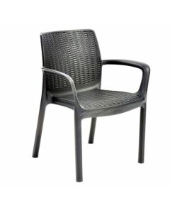 Keter Bali tuinstoel grafiet - 55 x 58,5 x 83