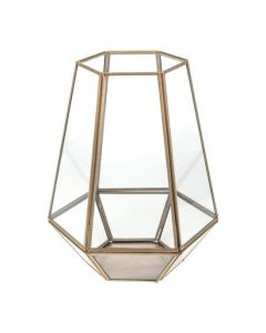 Lantaarn Hexagoon goud - 25 cm