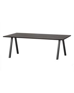 WOOOD Tablo Eettafel Hout Zwart met 2-Standen Poot - 160x90 cm