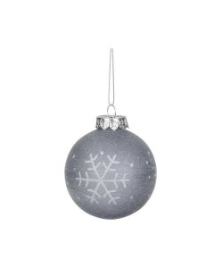 Kerstbal met glitter 8cm diverse modellen