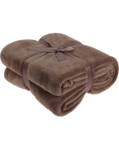 Fleece deken 180x230cm taupe