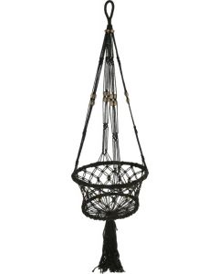 Macrame bloempot hanger - groen