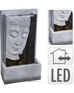 Fontein Boeddha 27x16x49 cm met LED