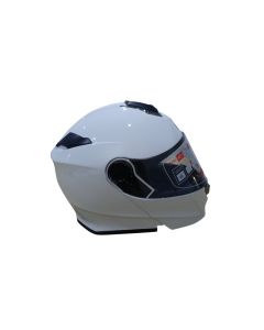 Flip Up helm Wit met Vizier XL