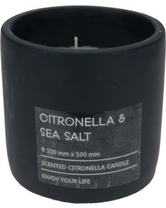 Citronella Kaars in Pot Antraciet