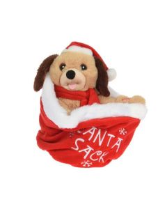 Kerstfiguur pluche hond of kat