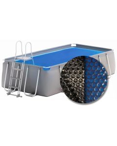 W'eau solar cover rechthoekig - 400 x 200 cm (zeilmaat 378 x 186) - Zwart/Blauw