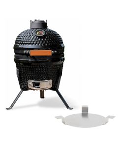 BASTE kamado barbecue 13 inch - Zwart - met heat deflector