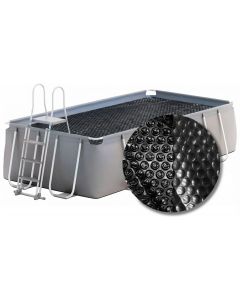 W'eau Premium solar cover rechthoekig - 400 x 300 cm (zeilmaat 378 x 278) - Zwart