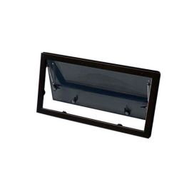 900 x 500 mm caravanraam, zijraam, uitzetraam, camper, extern duwraam, met geïntegreerd rolgordijn en vliegengaas voor camper, caravan, bestelwagen, camper