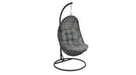 Hangstoel "Moon" wicker - Elegant donkergrijs - Pure Garden & Living